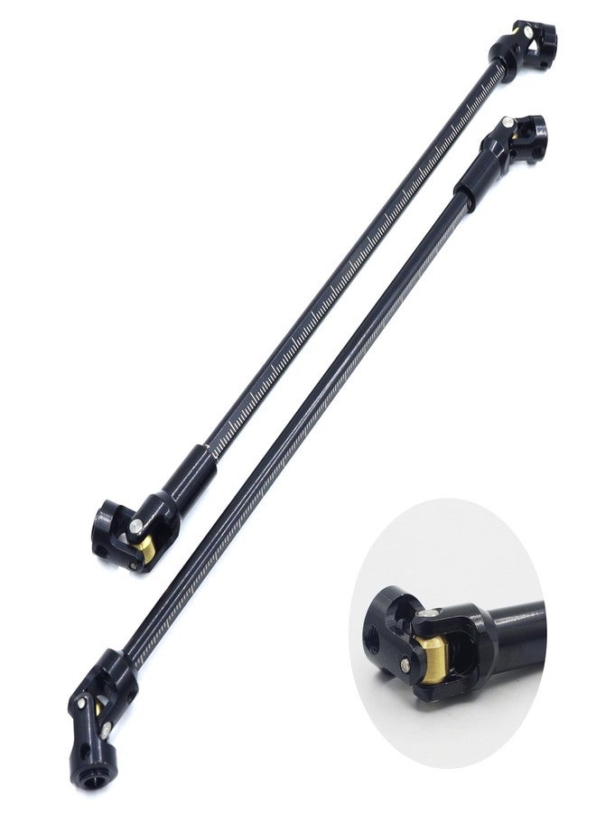 Raflot SCX10 Drive Shaft 2pcs 68-229mm Cut to Length Stainless Steel Driveshaft for 1/10 RC Crawler LCG Rig Sportys Scalers GSPEED Capra SCX10 Pro Element DIY SCX10(Black) - Image 1